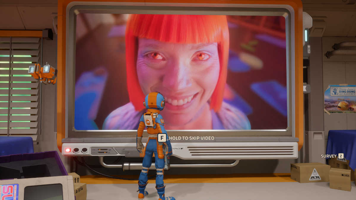 Alta kicks you off the team as soon as you wake up in Revenge of the Savage Planet