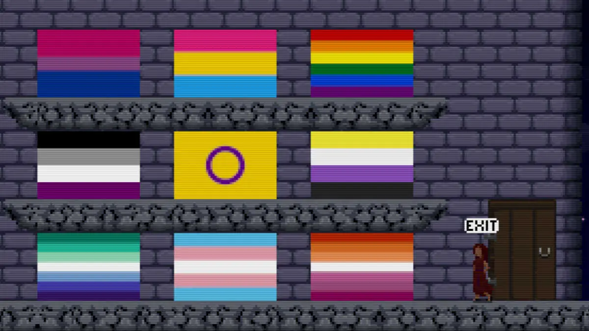 LGBQT+ flags in Quantum Witch