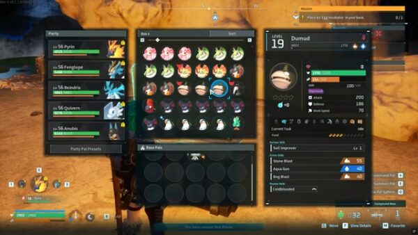 Palworld gameplay screenshot