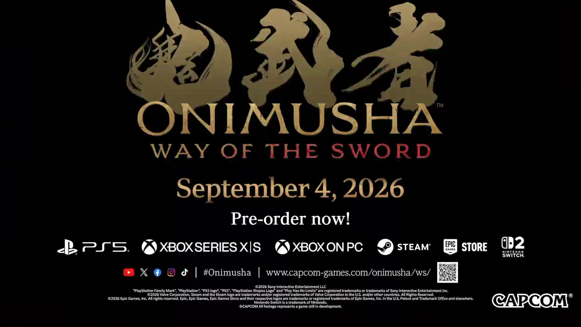 Onimusha: Way of the Sword screenshot from its Gamescom Opening Night Live 2026 trailer
