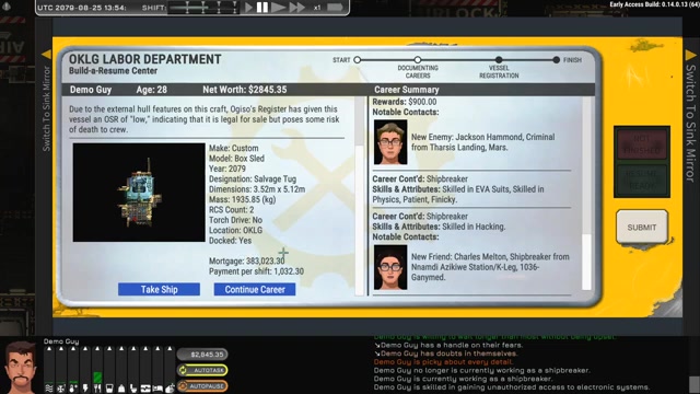 Ostranauts gameplay screenshot